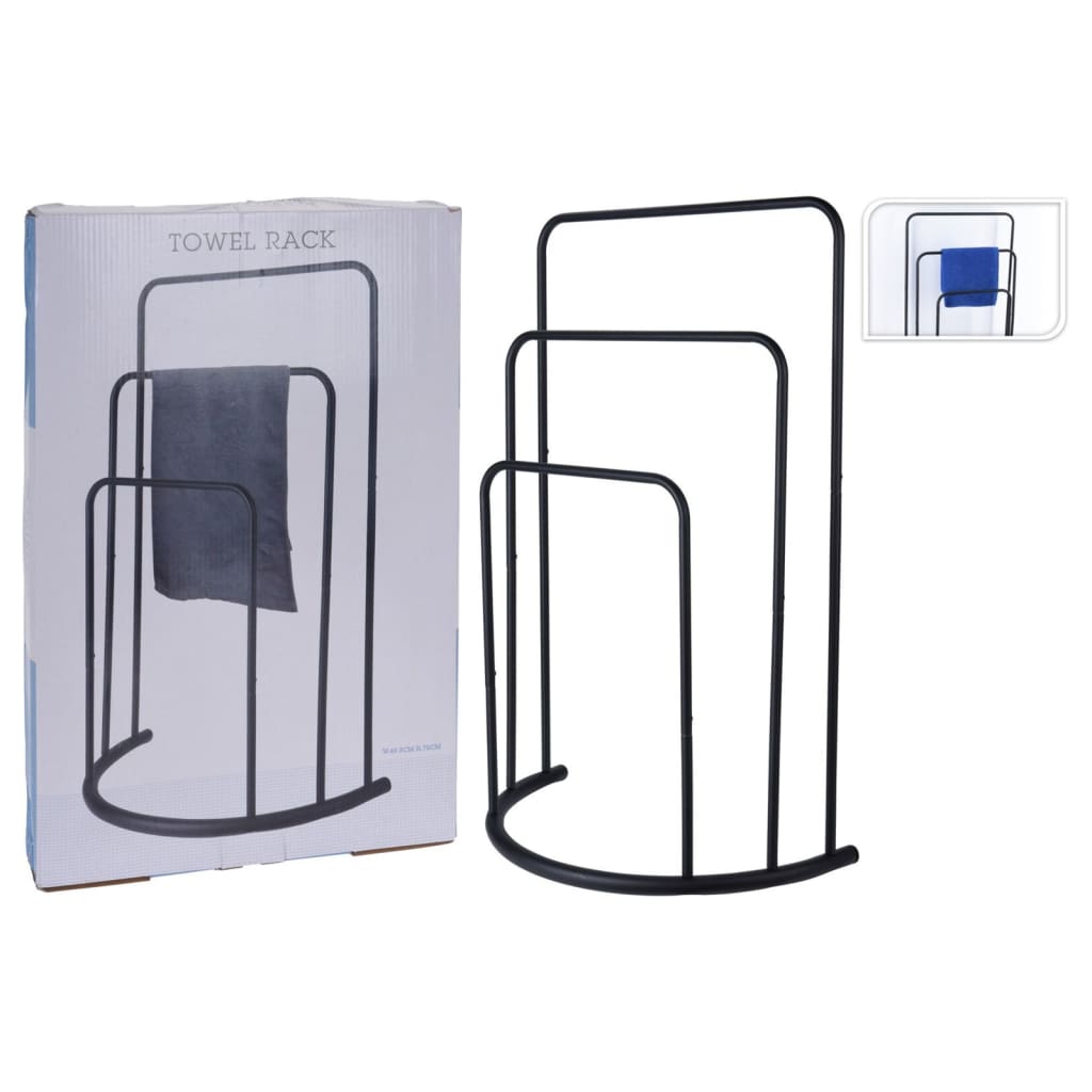 Bathroom Solutions Fritstående Håndklædestativ 49,5X75 Cm Metal Sort
