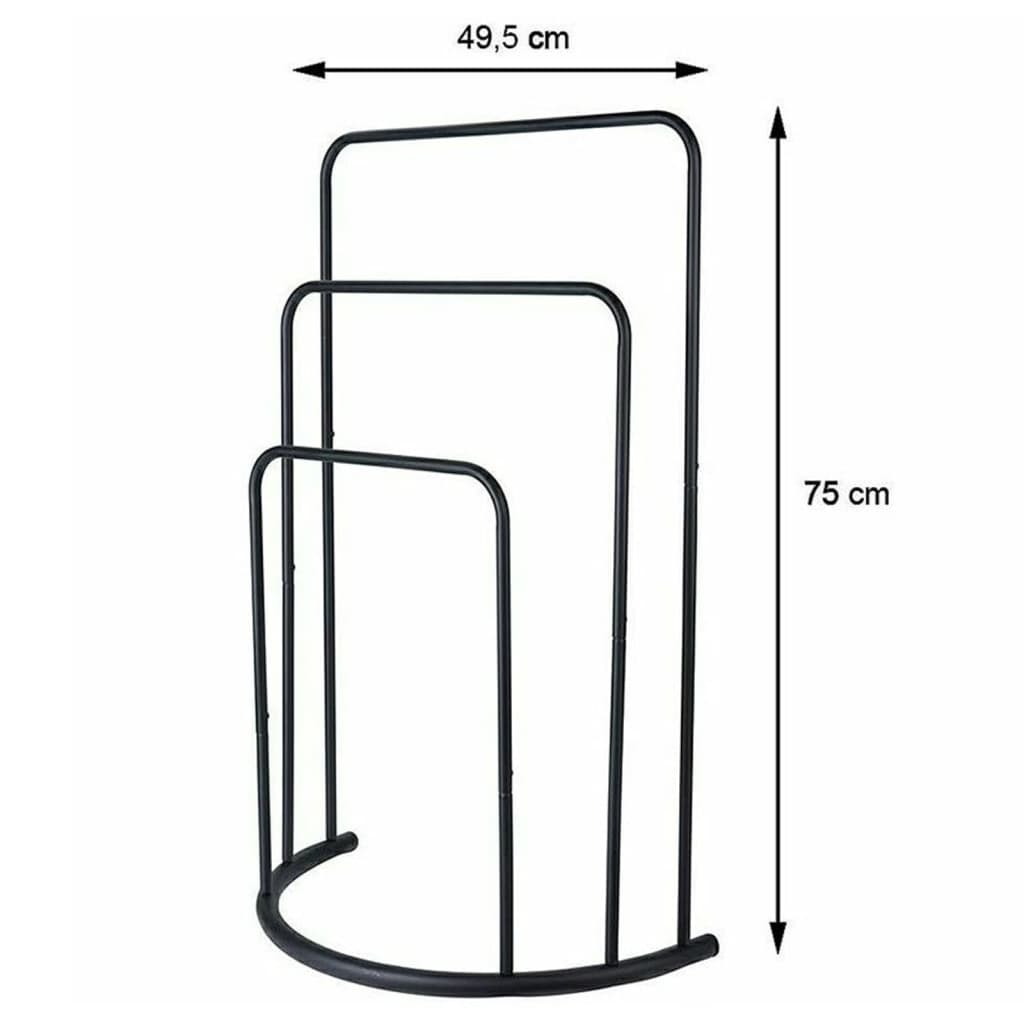 Bathroom Solutions Fritstående Håndklædestativ 49,5X75 Cm Metal Sort
