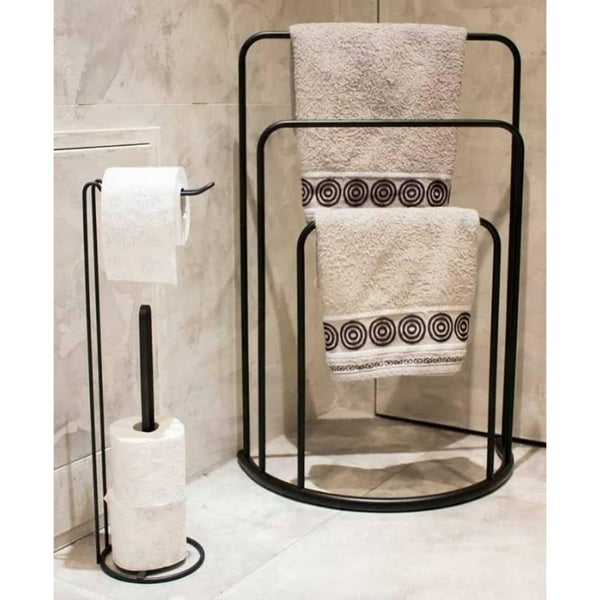 Bathroom Solutions Fritstående Håndklædestativ 49,5X75 Cm Metal Sort