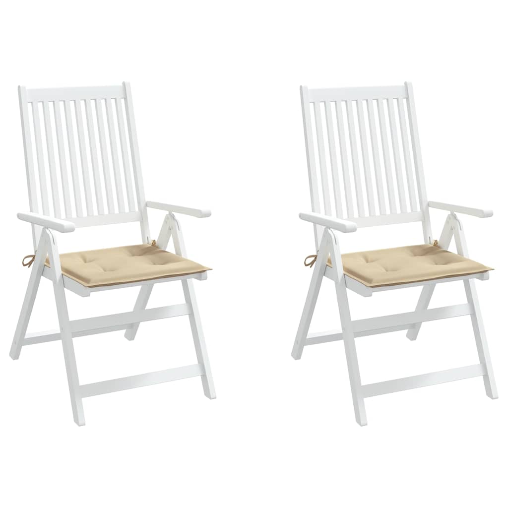 Hynder Til Havestol 2 Stk. 40X40X4 Cm Oxfordstof Beige