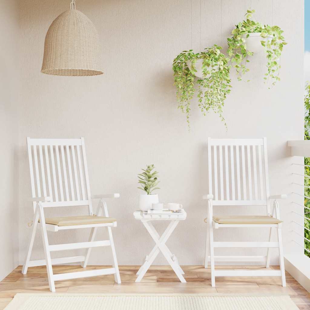 Hynder Til Havestol 2 Stk. 40X40X4 Cm Oxfordstof Beige