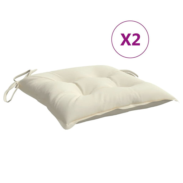 Stolehynder 2 Stk. Oxfordstof Hvid Creme