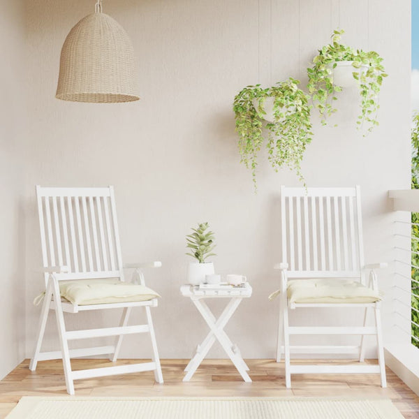 Stolehynder 2 Stk. Oxfordstof Hvid Creme