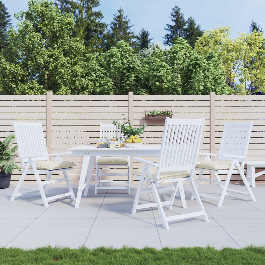 Stolehynder 2 Stk. Oxfordstof Hvid Creme