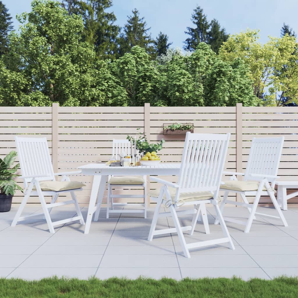 Stolehynder 2 Stk. Oxfordstof Hvid Creme