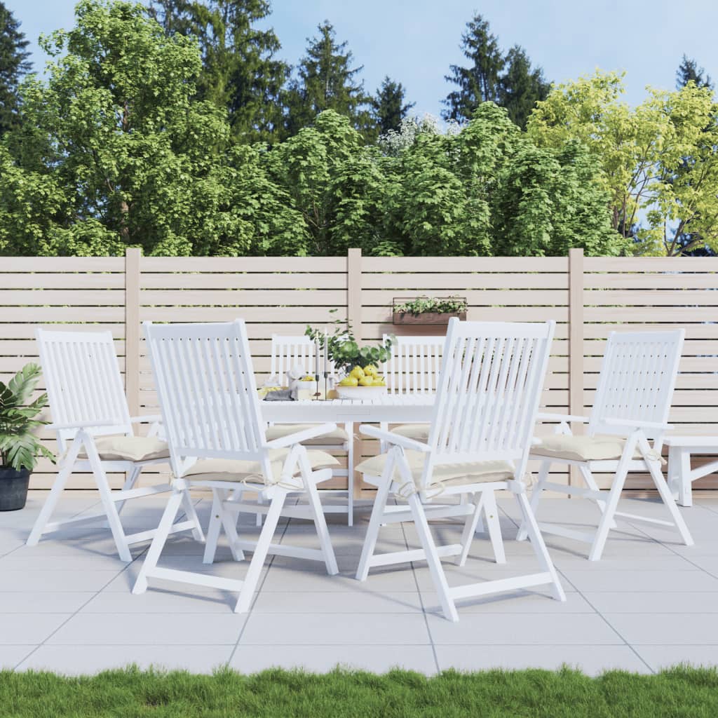 Stolehynder 2 Stk. Oxfordstof Hvid Creme