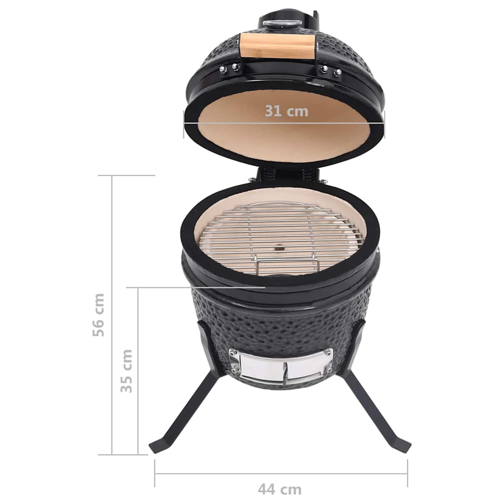 2-I-1 Kamado-Røgegrill 56 Cm Keramisk