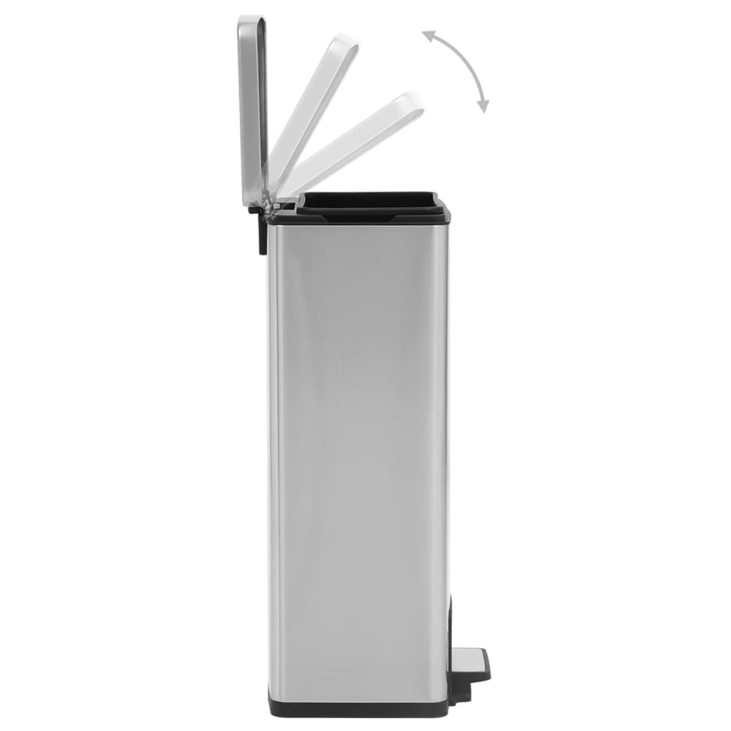 Pedalspand Fingeraftryksafvisende 30 L Rustfrit Stål