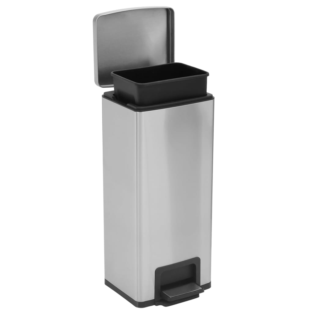 Pedalspand Fingeraftryksafvisende 30 L Rustfrit Stål