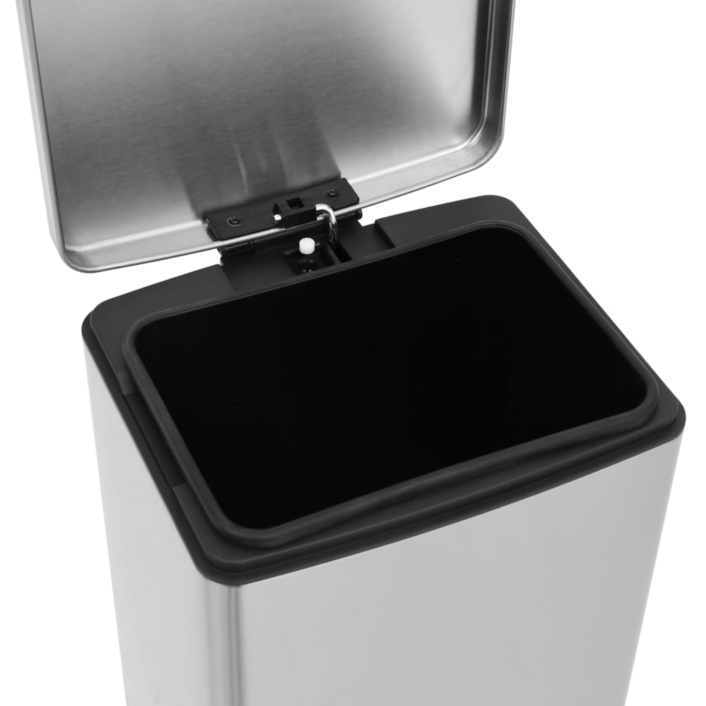 Pedalspand Fingeraftryksafvisende 30 L Rustfrit Stål