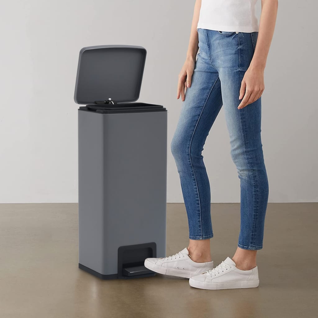 Pedalspand Fingeraftryksafvisende 30 L Rustfrit Stål