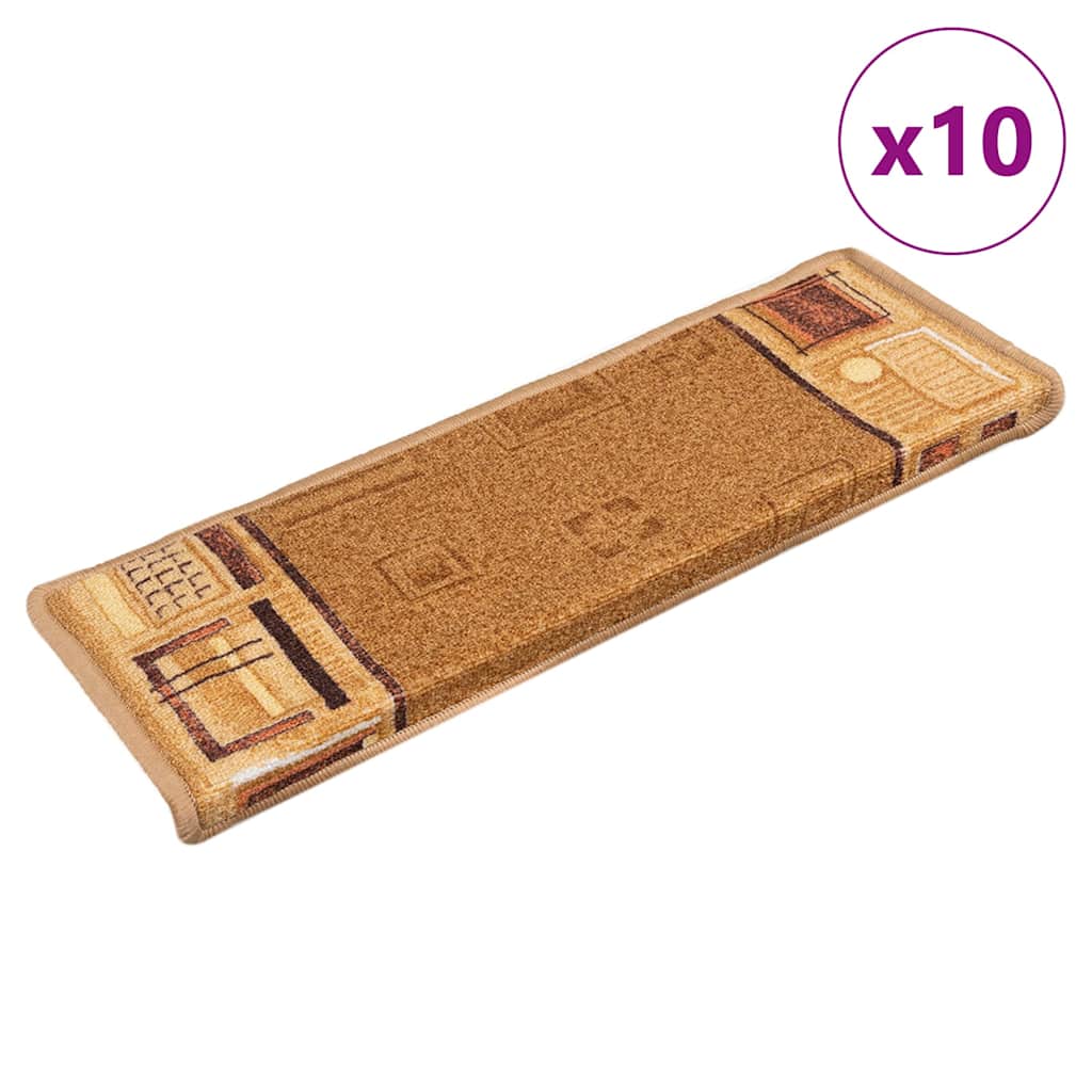 Selvklæbende Trappemåtter 10 Stk. 65X21X4 Cm