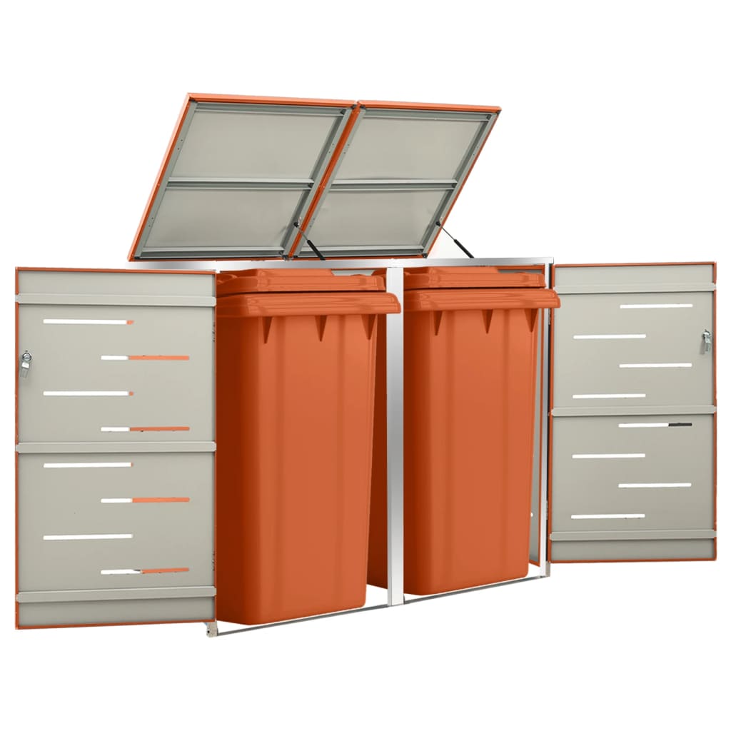 Enkelt Skraldespandsskjuler 69X77,5X112,5 Cm Rustfrit Stål