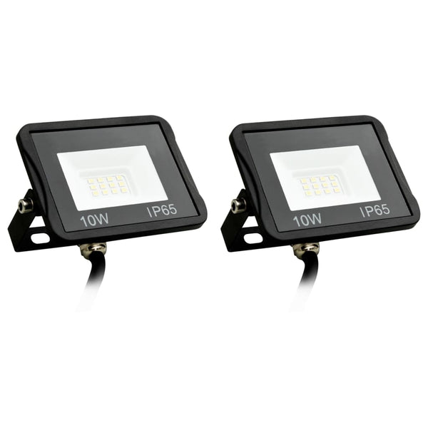 Led-Projektører 2 Stk. Koldt Hvidt Lys Kold Hvid