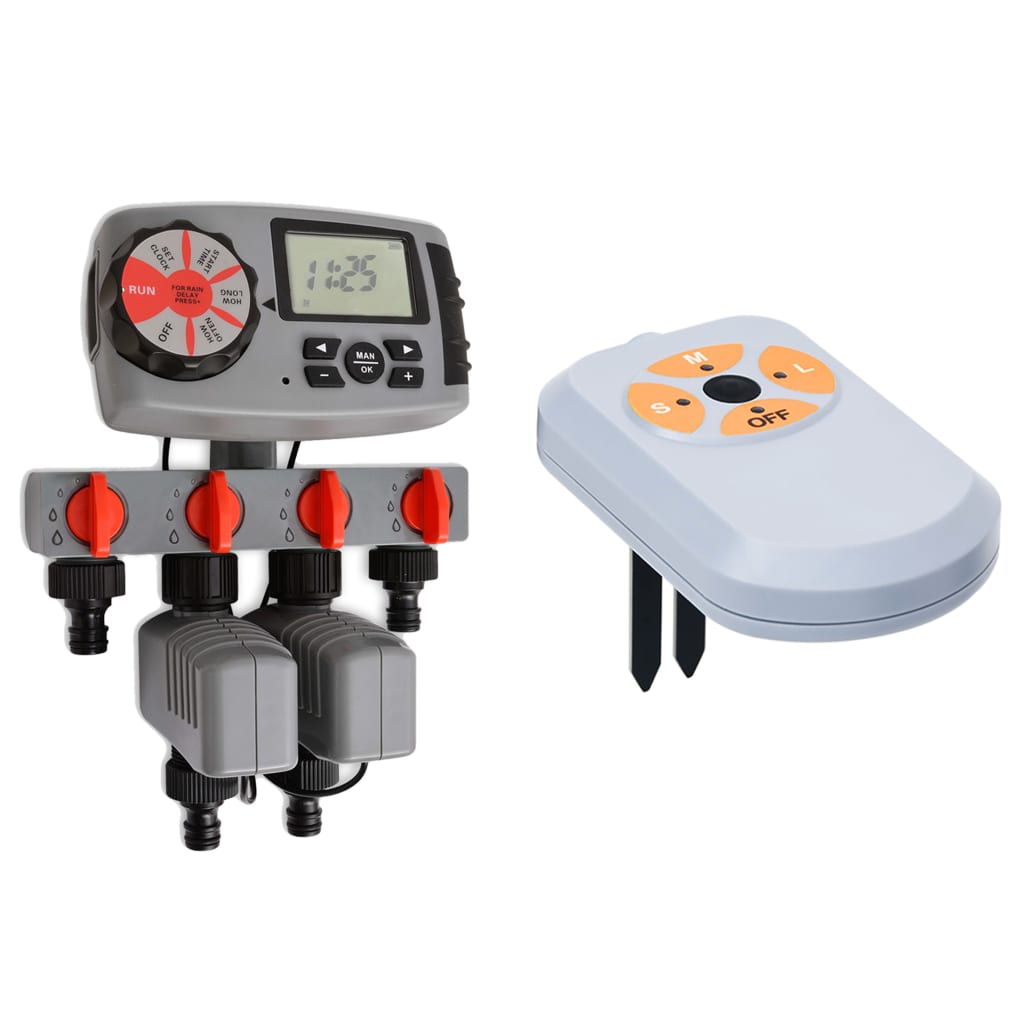 Automatisk Vandingstimer Med 4 Stationer Og Fugtsensor 3 V