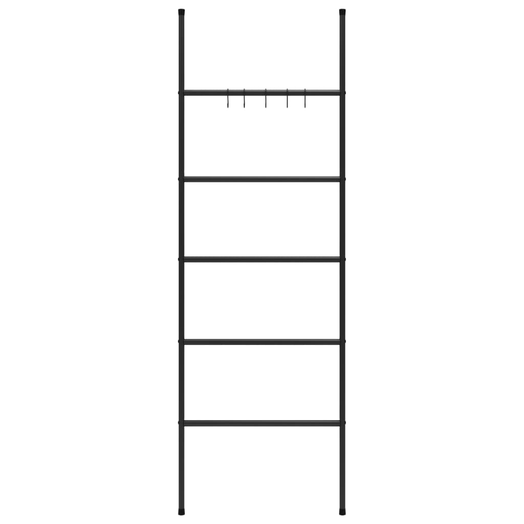 Håndklædestige 5 Niveauer 58X175 Cm Jern Sort Sort