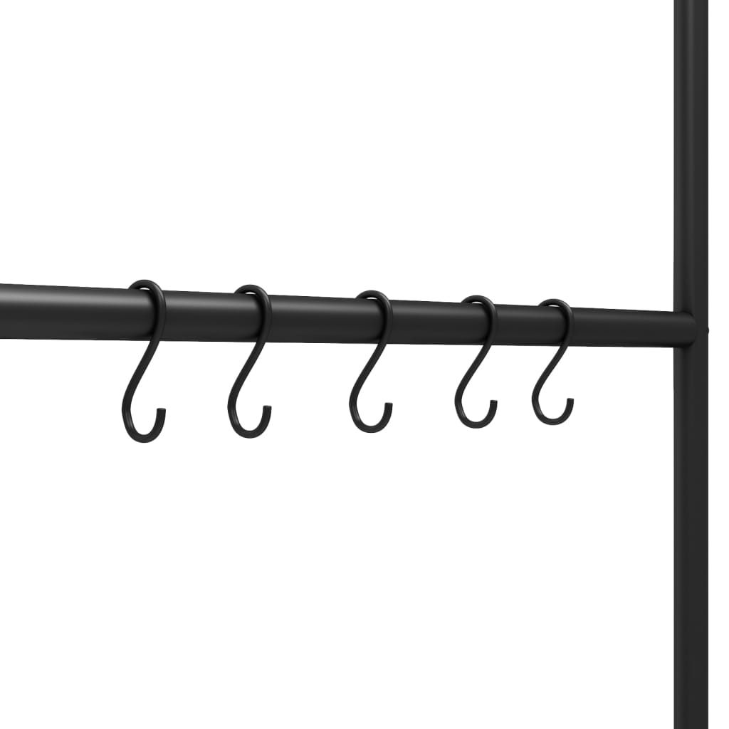 Håndklædestige 5 Niveauer 58X175 Cm Jern Sort Sort