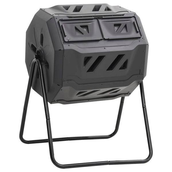 Kompostbeholder Til Have 73X64X95 Cm 160 L Sort
