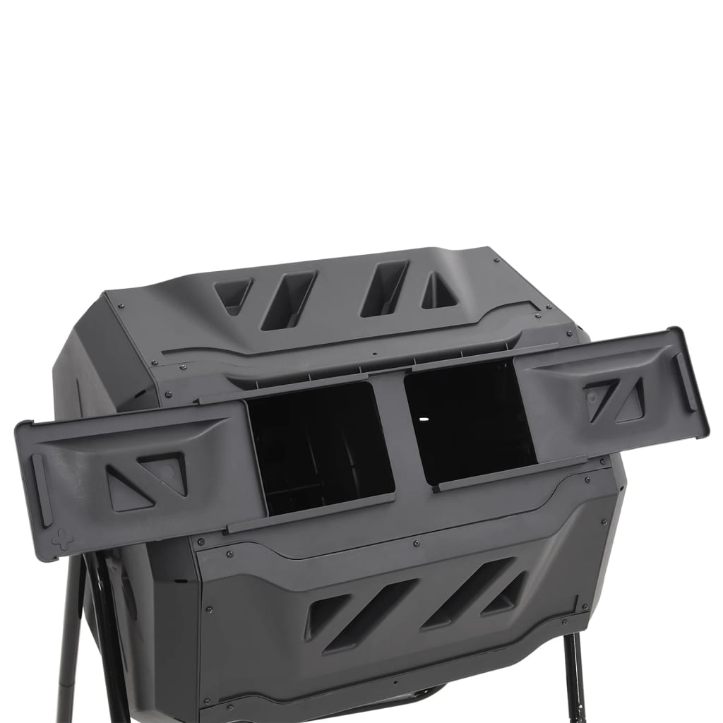 Kompostbeholder Til Have 73X64X95 Cm 160 L Sort