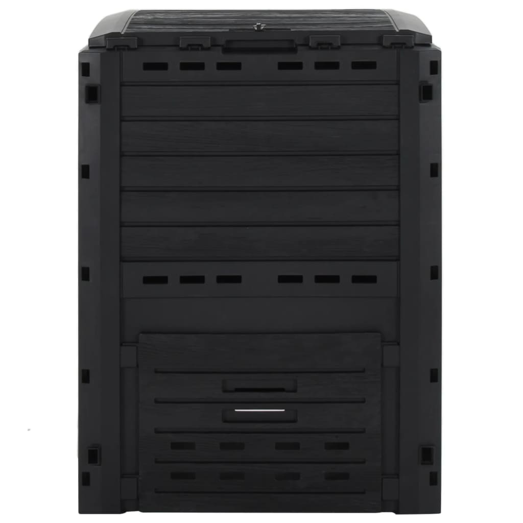 Kompostbeholder 280 L Polypropylen Sort