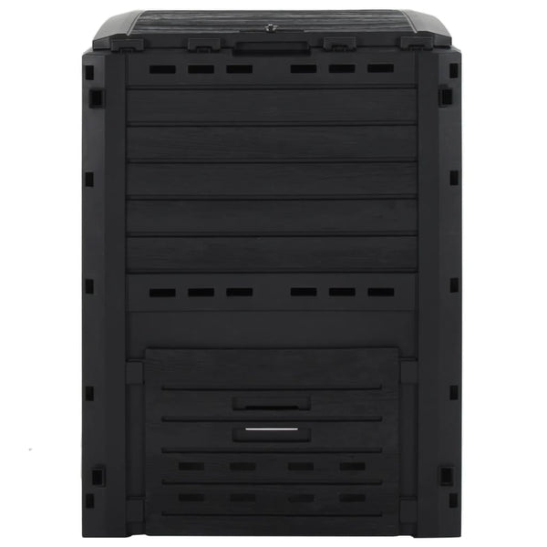Kompostbeholder 280 L Polypropylen Sort