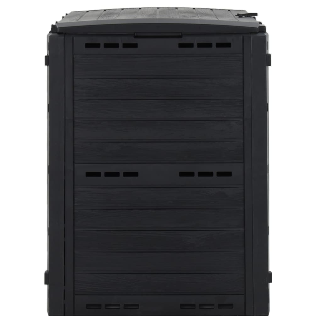 Kompostbeholder 280 L Polypropylen Sort