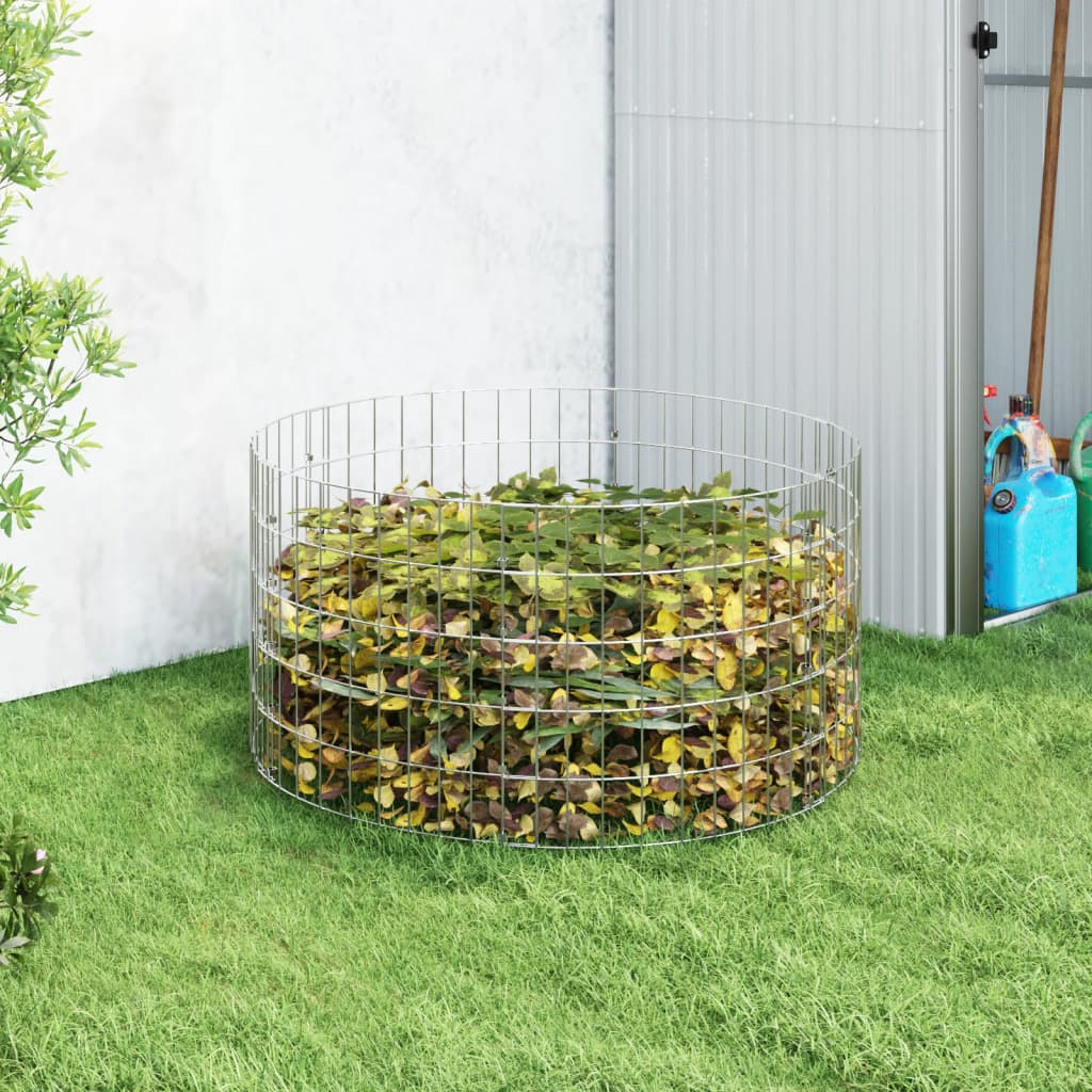 Kompostbeholder Ø100X50 Cm Galvaniseret Stål