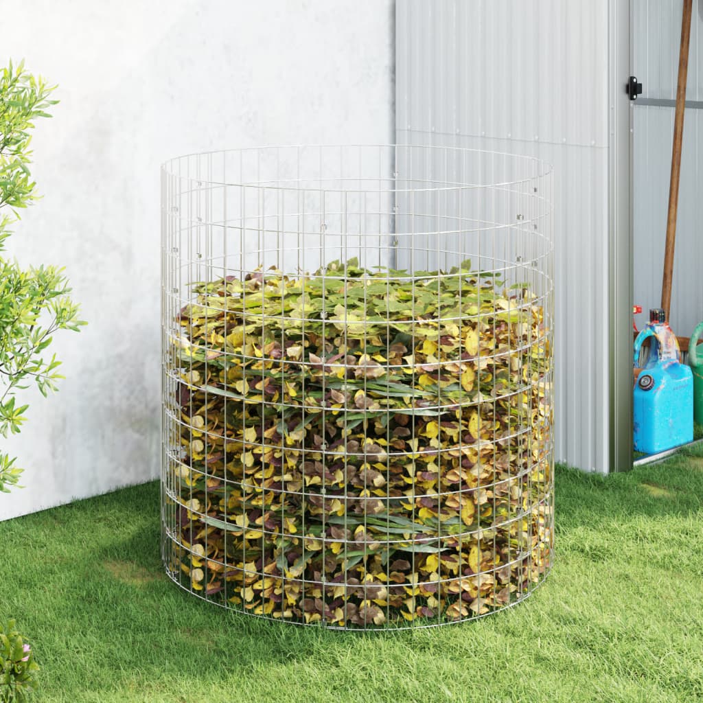 Kompostbeholder Ø100X50 Cm Galvaniseret Stål