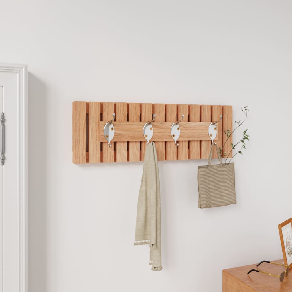 Knagerække 42X8,5X14 Cm Massivt Valnøddetræ