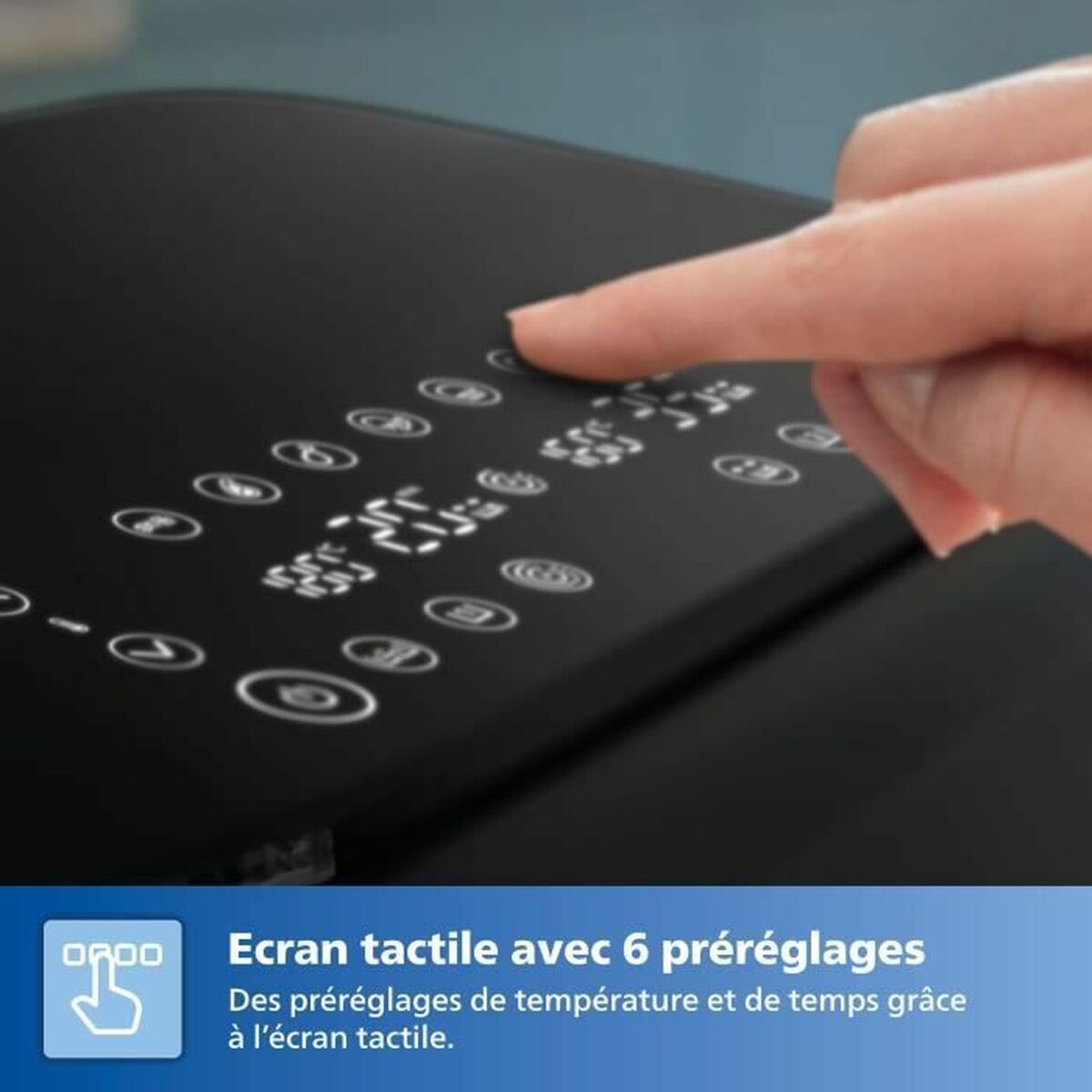 Varmluftsfrituregryde Philips Sort