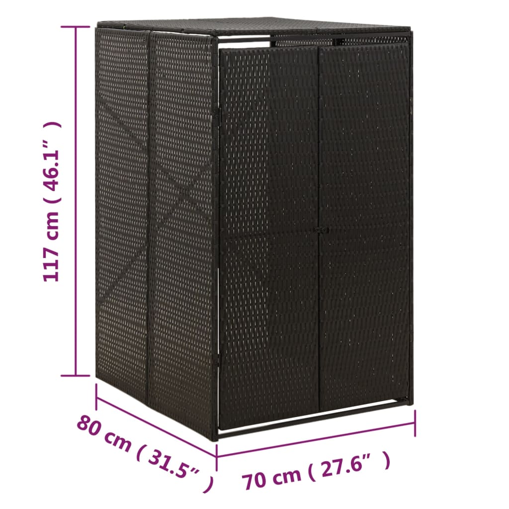 Skraldespandsskjuler 70X80X117 Cm Polyrattan