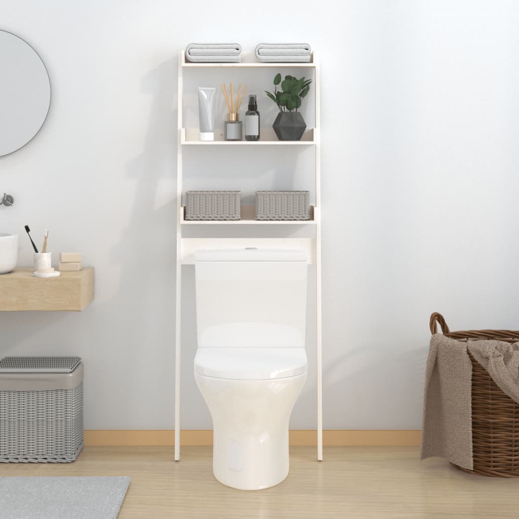 Toiletstativ 63,5X32X179 Cm Massivt Fyrretræ