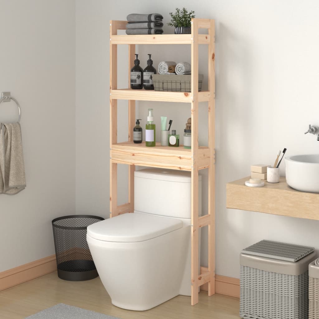Toiletstativ 63X26X171 Cm Massivt Fyrretræ