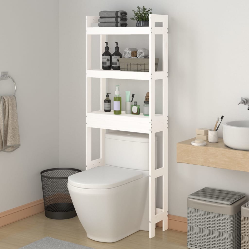 Toiletstativ 63X26X171 Cm Massivt Fyrretræ