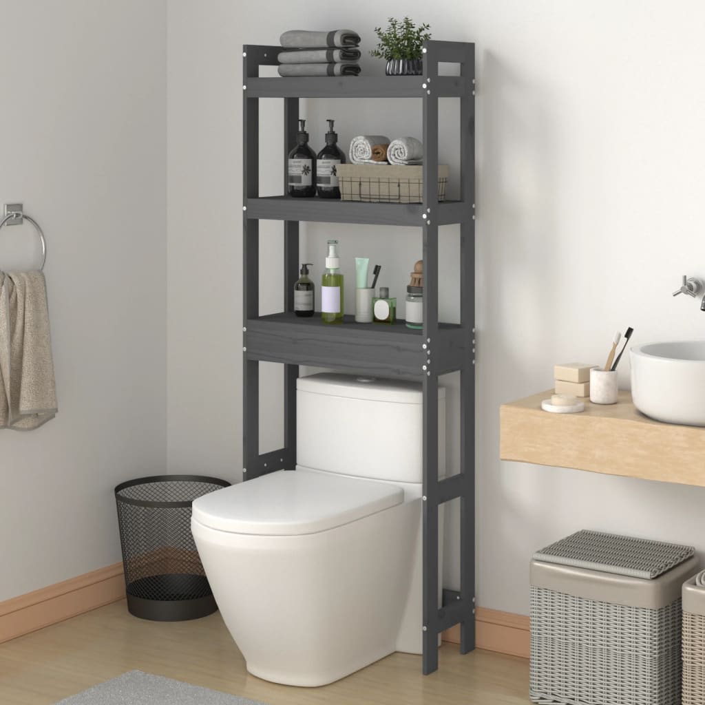 Toiletstativ 63X26X171 Cm Massivt Fyrretræ