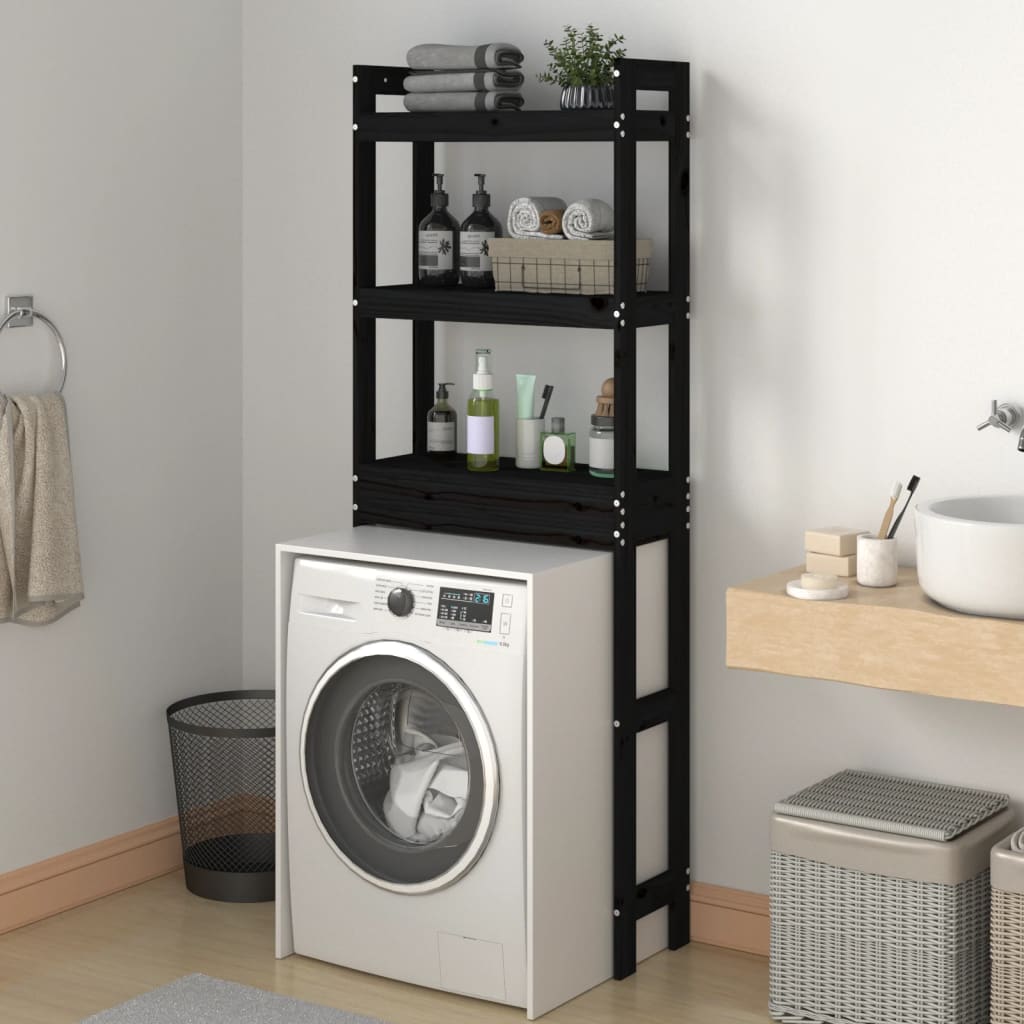 Toiletstativ 63X26X171 Cm Massivt Fyrretræ