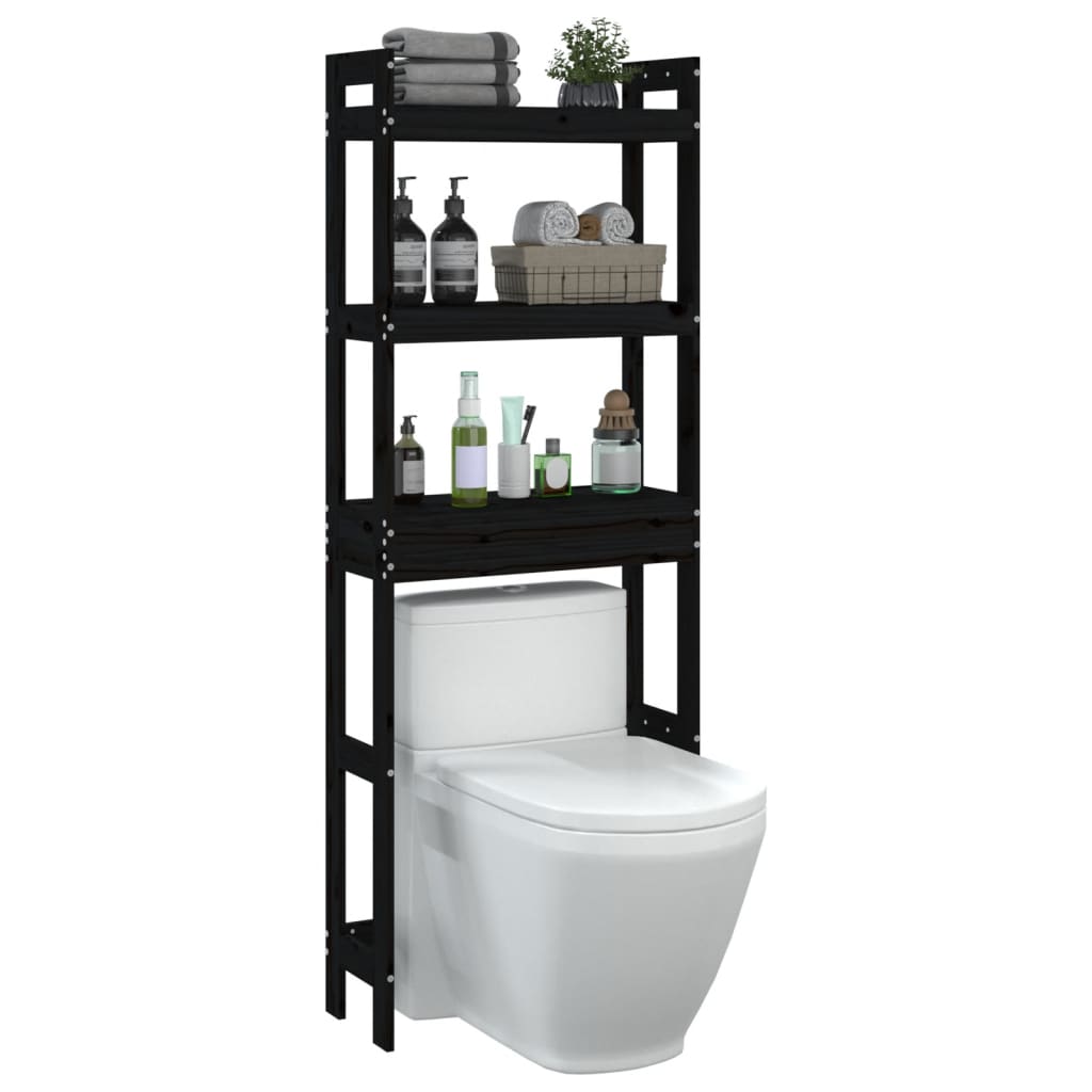 Toiletstativ 63X26X171 Cm Massivt Fyrretræ