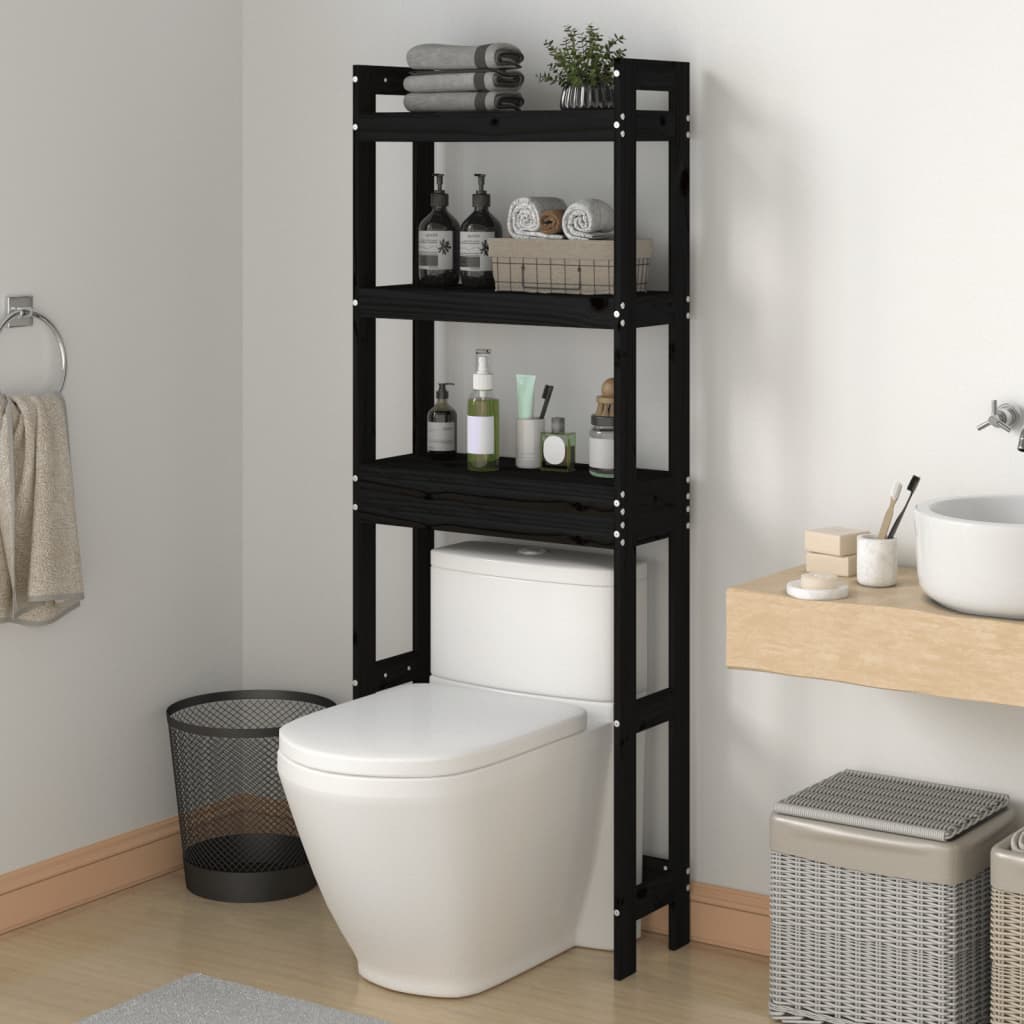 Toiletstativ 63X26X171 Cm Massivt Fyrretræ