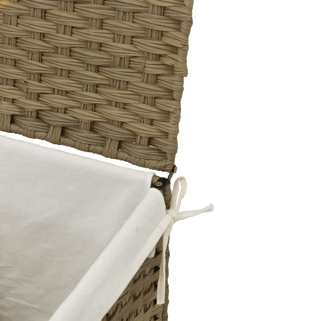 Vasketøjskurv Med Låg 46X33X60 Cm Polyrattan