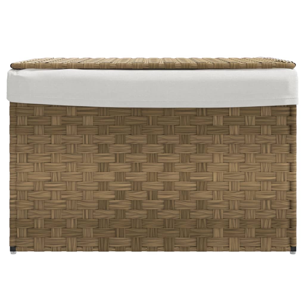 Vasketøjskurv Med Låg 55,5X35X34 Cm Polyrattan