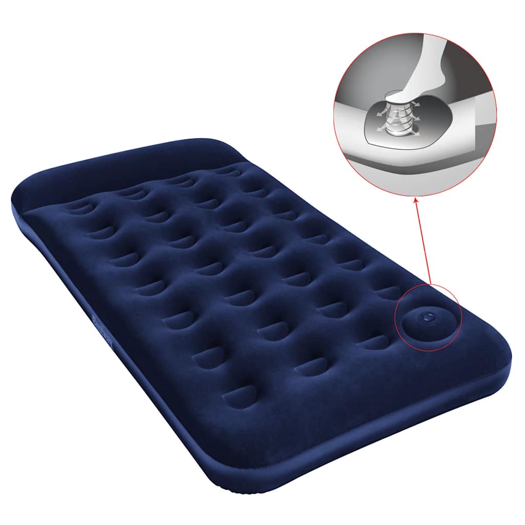Bestway Luftmadras Med Velourtop Og Indbygget Fodpumpe 188X99X28 Cm