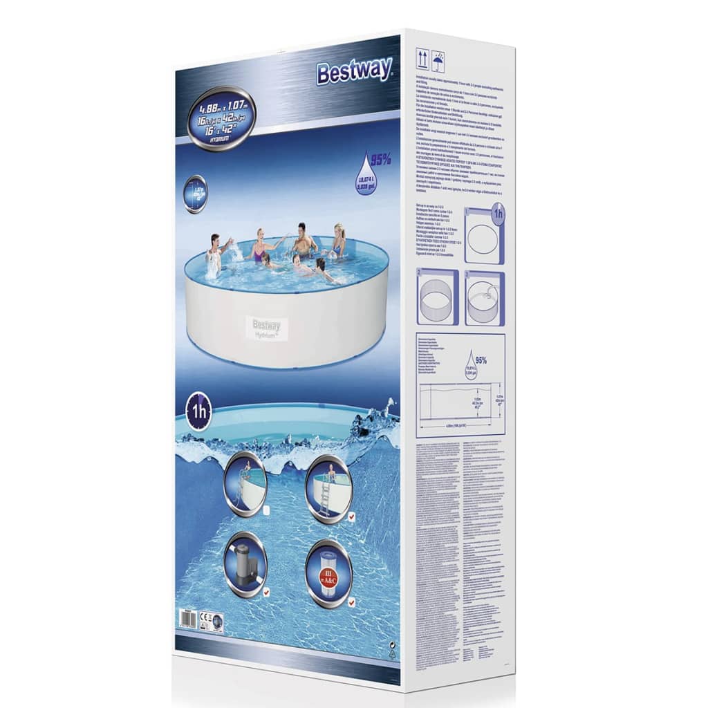 Bestway Hydrium Swimmingpoolsæt Steel Frame 460X90 Cm Rund 56386