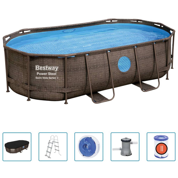 Bestway Power Steel Swimmingpoolsæt 427X250X100 Cm