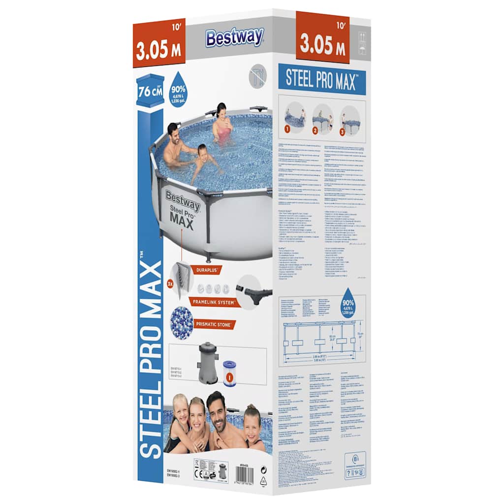 Bestway Steel Pro Max Swimmingpoolsæt 305X76 Cm