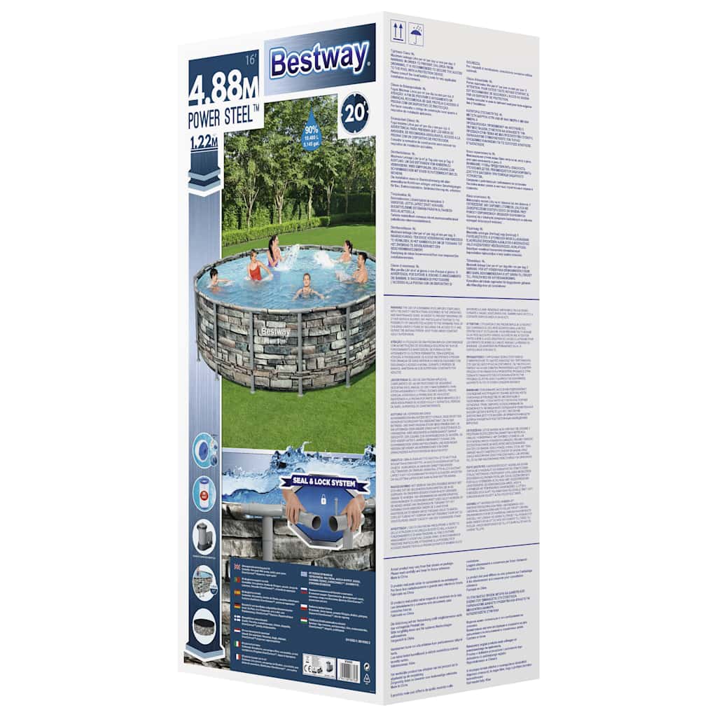 Bestway Swimmingpoolsæt Power Steel 488X122 Cm