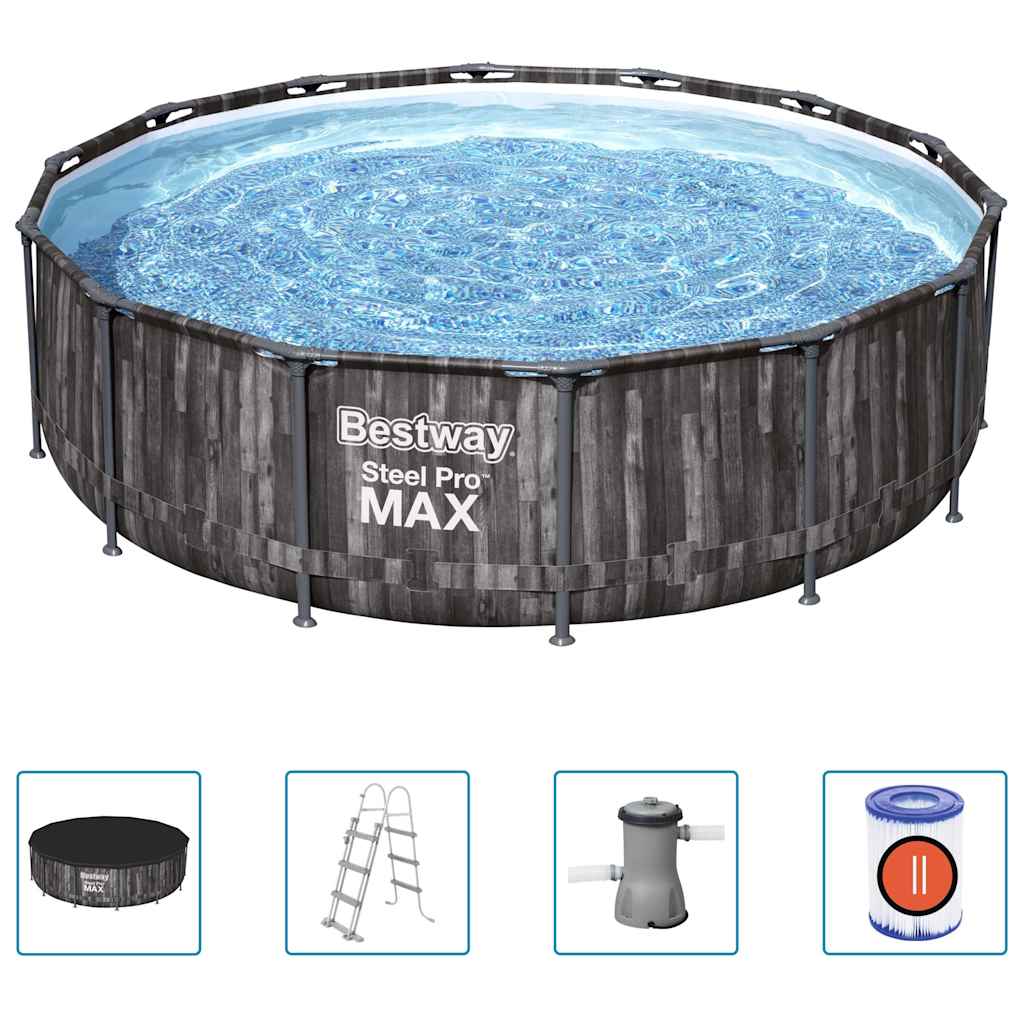 Bestway Steel Pro Max Swimmingpoolsæt 427X107 Cm Rund