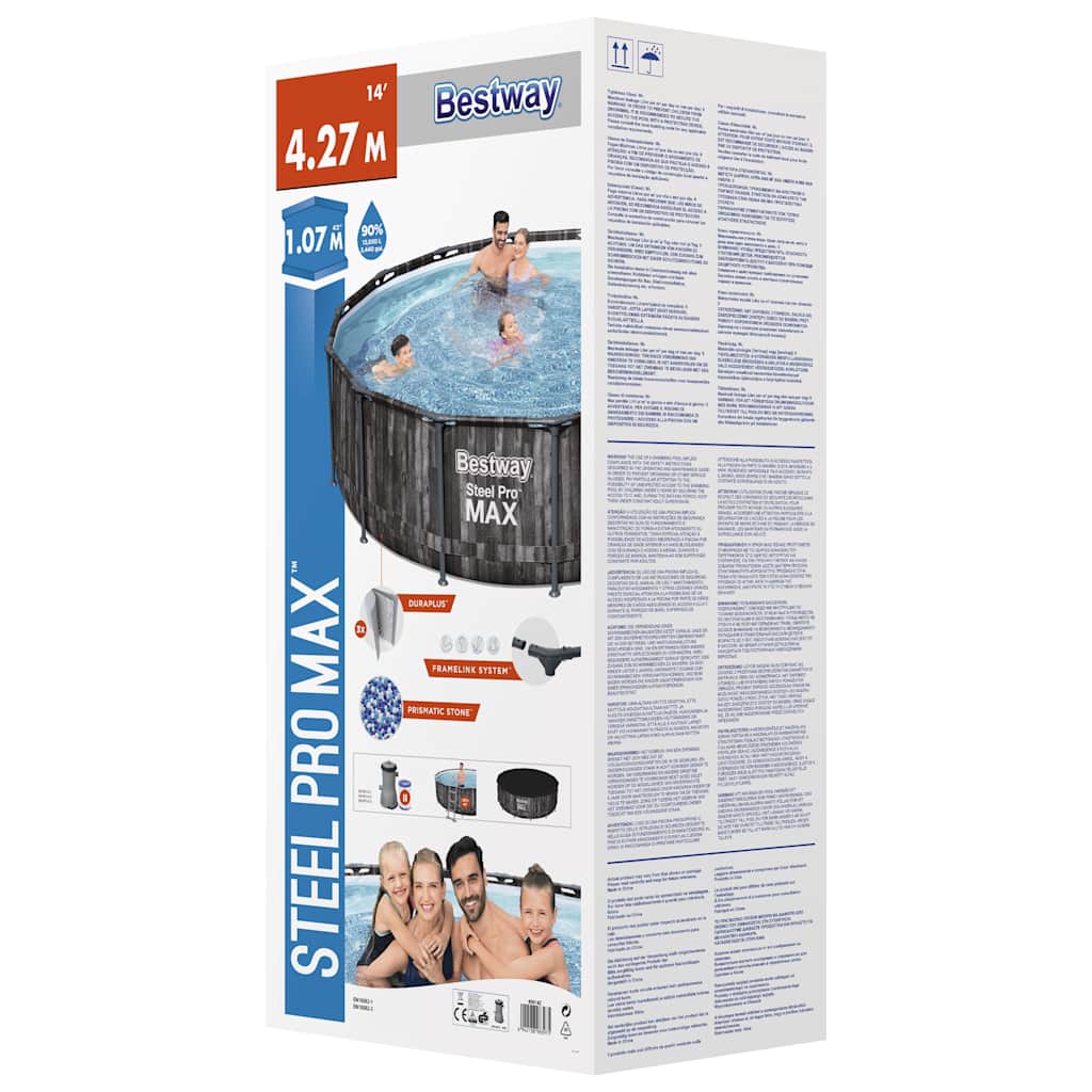 Bestway Steel Pro Max Swimmingpoolsæt 427X107 Cm Rund