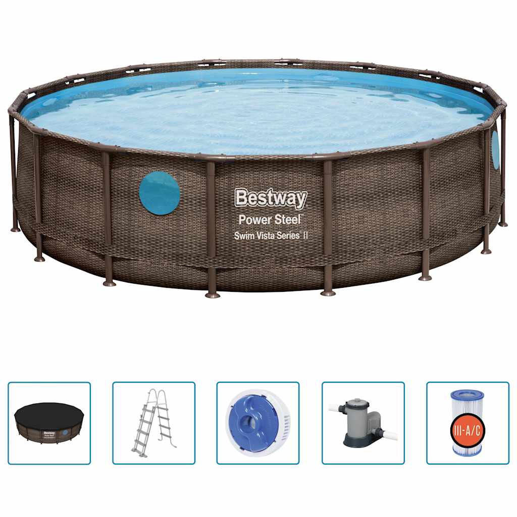 Bestway Swimmingpoolsæt Power Steel 488X122 Cm
