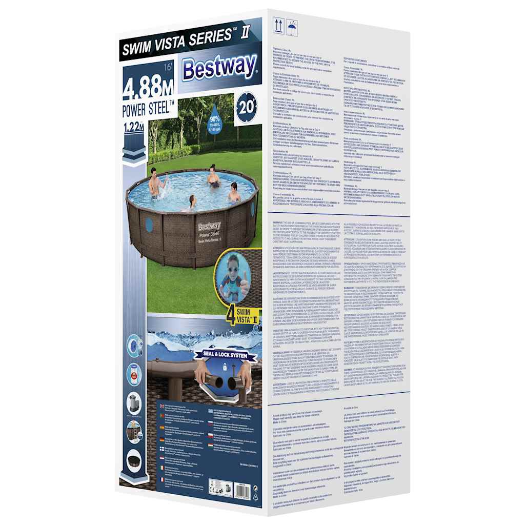 Bestway Swimmingpoolsæt Power Steel 488X122 Cm