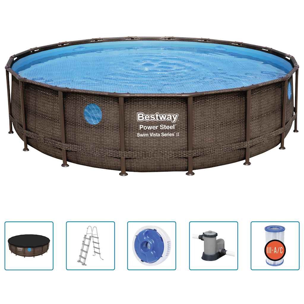 Bestway Swimmingpoolsæt Power Steel 549X122 Cm